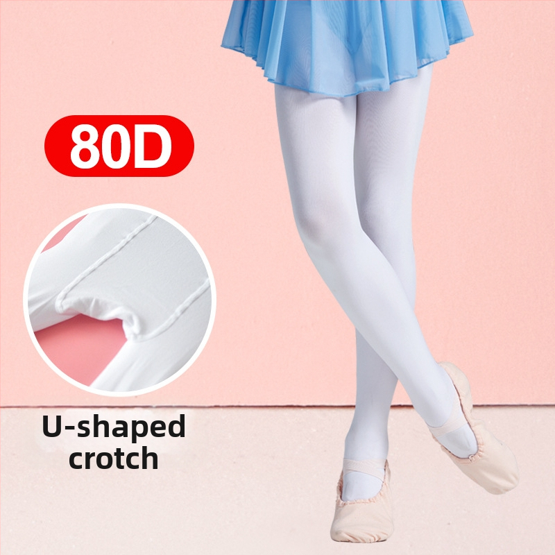 Bērnu baleta zeķbikses ar pretnoslīdošu uzliku – elpojošas, plānas, augsta elastība, spandeksa kokvilnas maisījums