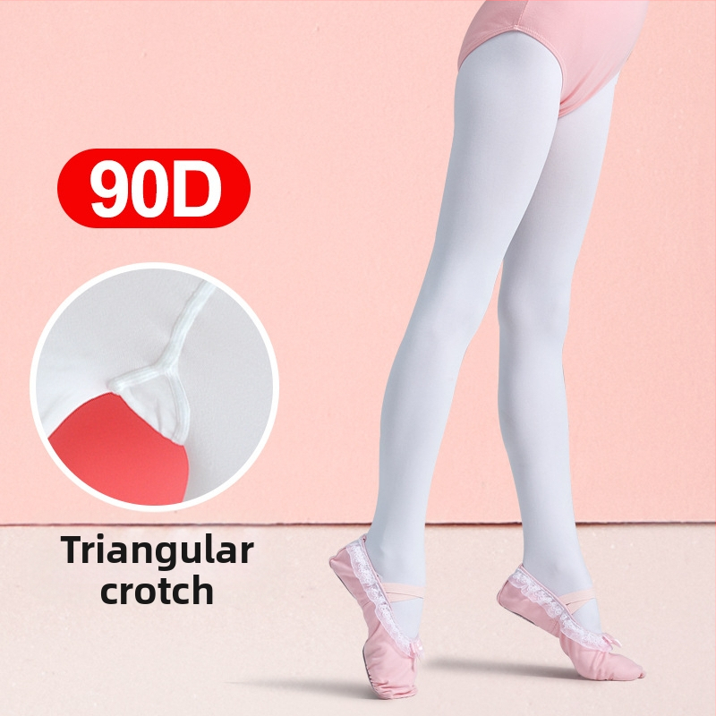 Bērnu baleta zeķbikses ar pretnoslīdošu uzliku – elpojošas, plānas, augsta elastība, spandeksa kokvilnas maisījums