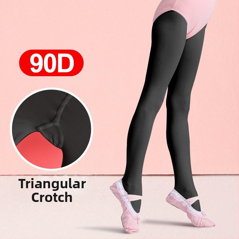 Bērnu baleta zeķbikses ar pretnoslīdošu uzliku – elpojošas, plānas, augsta elastība, spandeksa kokvilnas maisījums