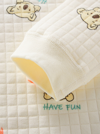 Παιδικό σετ εσωρούχων με τρεις στρώσεις, ζεστό ύφασμα, υψηλή μέση για προστασία της κοιλιάς, 100% βαμβάκι, unisex, για φθινόπωρο και χειμώνα.