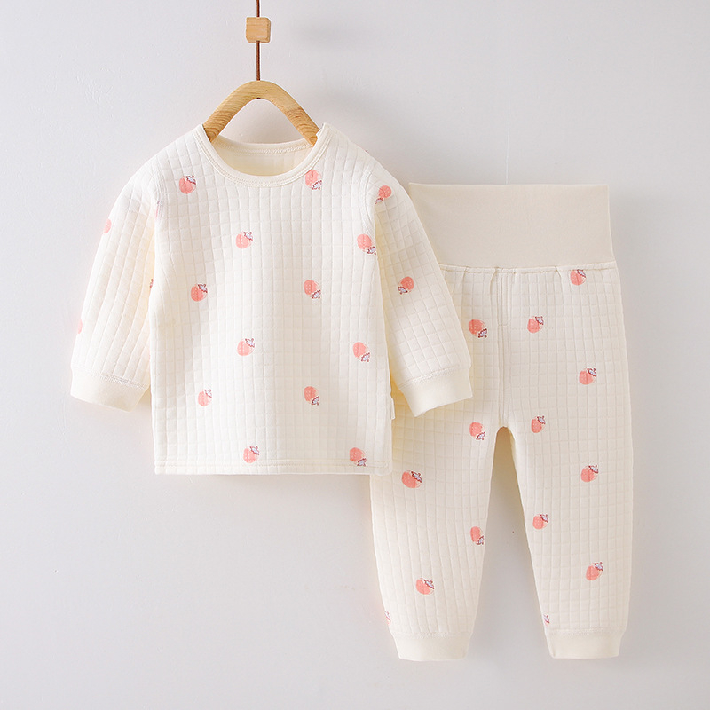 Παιδικό σετ εσωρούχων με τρεις στρώσεις, ζεστό ύφασμα, υψηλή μέση για προστασία της κοιλιάς, 100% βαμβάκι, unisex, για φθινόπωρο και χειμώνα.