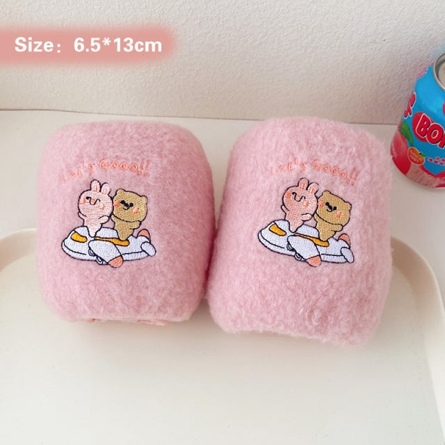 Bērnu roku piedurknes - siltas, karikatūru raksts (Ziema, Karikatūra, 100% kokvilna, Kumquat)