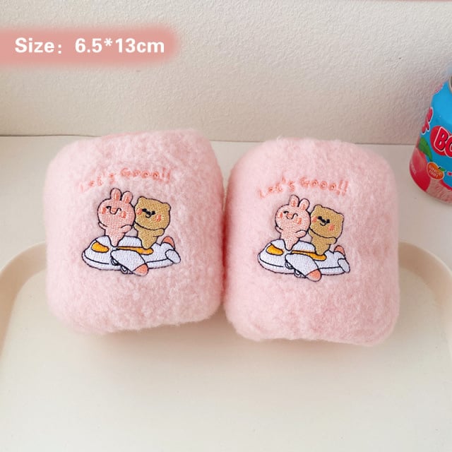 Bērnu roku piedurknes - siltas, karikatūru raksts (Ziema, Karikatūra, 100% kokvilna, Kumquat)