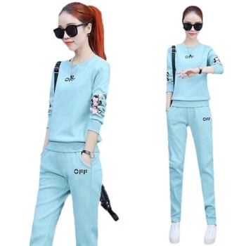 Женски костюм с пайчворк полиестер, дълъг ръкав, дълги панталони, есен 2024, 95% полиестер