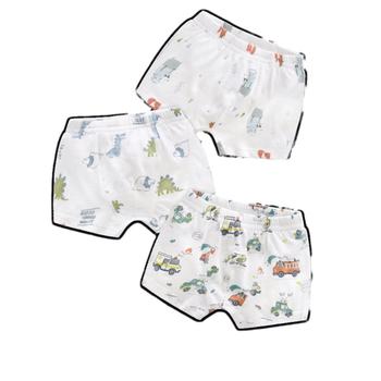 Boxeri pentru copii băieți din bumbac, 100% bumbac, ușori, pentru toate anotimpurile, vârsta 3–8 ani