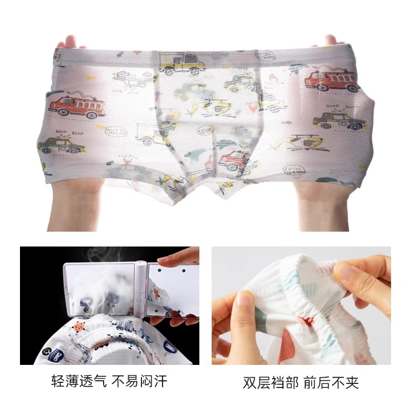 Boxeri pentru copii băieți din bumbac, 100% bumbac, ușori, pentru toate anotimpurile, vârsta 3–8 ani