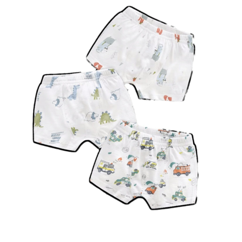 Boxeri pentru copii băieți din bumbac, 100% bumbac, ușori, pentru toate anotimpurile, vârsta 3–8 ani