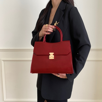 Geantă de mireasă, material PU, stil liric, închidere cu fermoar, căptușeală din nailon, buzunar interior cu fermoar tip sandviș