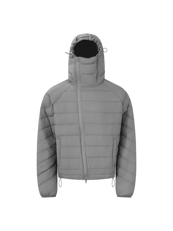 Prešívaná zimná bunda s kapucňou, obsah páperia 86–90%, výplň z bieleho kačacieho páperia, vonkajšia látka nylon, teplotný rozsah -20°C až -5°C