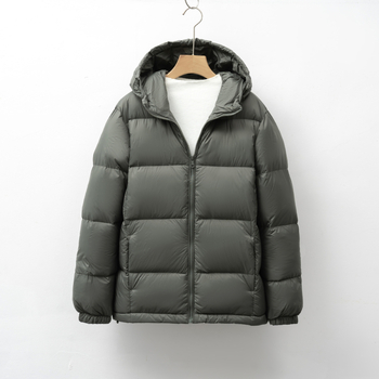 Dámska zimná bunda s kapucňou, voľný strih, kačací páper 86–90% výplň, vonkajší materiál: nylon