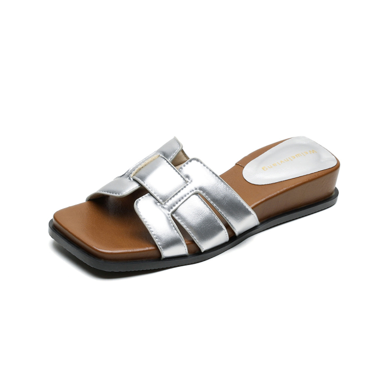 Platvormsandaalid avatud varbaga, suve 2025 mudel; ülaosa ja vooder: super kiud; padi: kumm