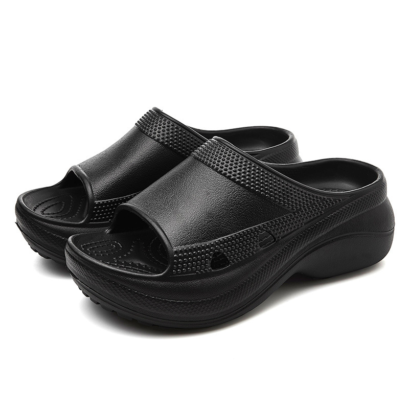 Naiste paksudega tallaga sandaalid platvormiga, EVA ülemine osa, EVA talla, ümmargune varvas, igapäevane stiil, ilma voodrita