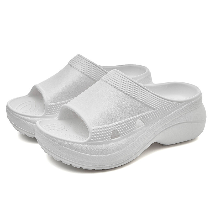 Naiste paksudega tallaga sandaalid platvormiga, EVA ülemine osa, EVA talla, ümmargune varvas, igapäevane stiil, ilma voodrita