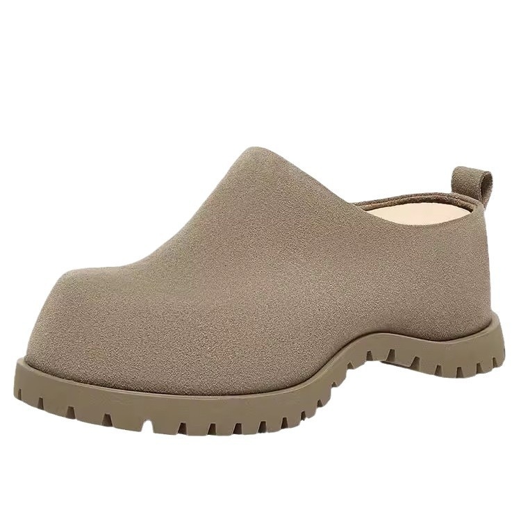 Pantofi dama din velur, vârf închis, toc în formă de cui, talpă din cauciuc, căptușeală din piele artificială, stil casual