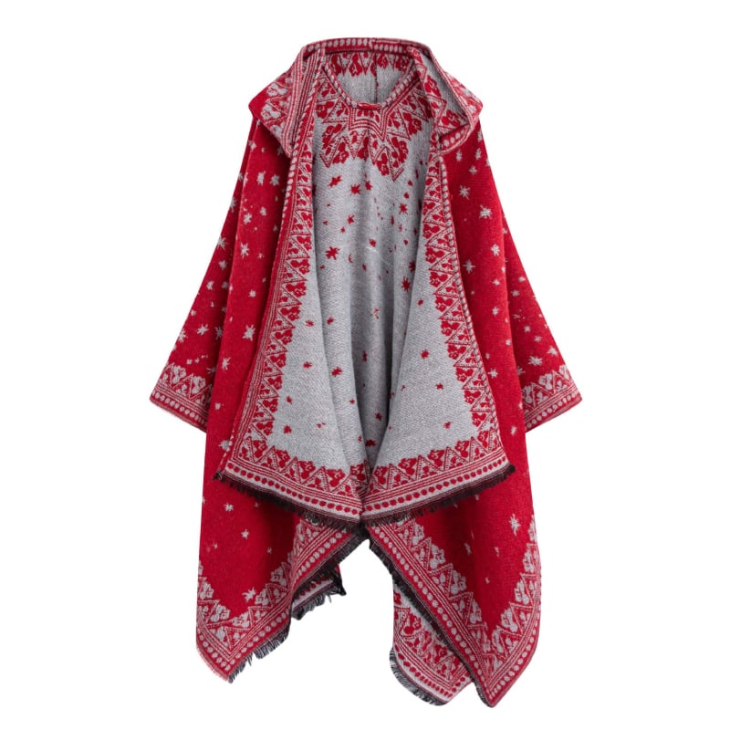 Șal mare în stil etnic — poliester, țesătură warp, imprimeu floral, vopsire tie-dye, accesoriu decorativ, pentru toate sezoanele