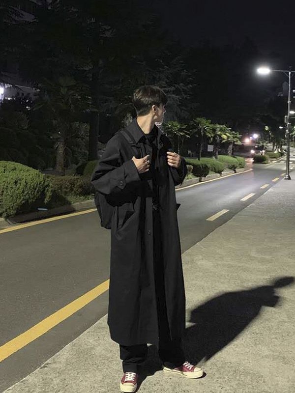 Kórejský štýl, voľný strih kabáta s golierom, zapínanie na jeden rad gombov, 90% bavlna, jeseň