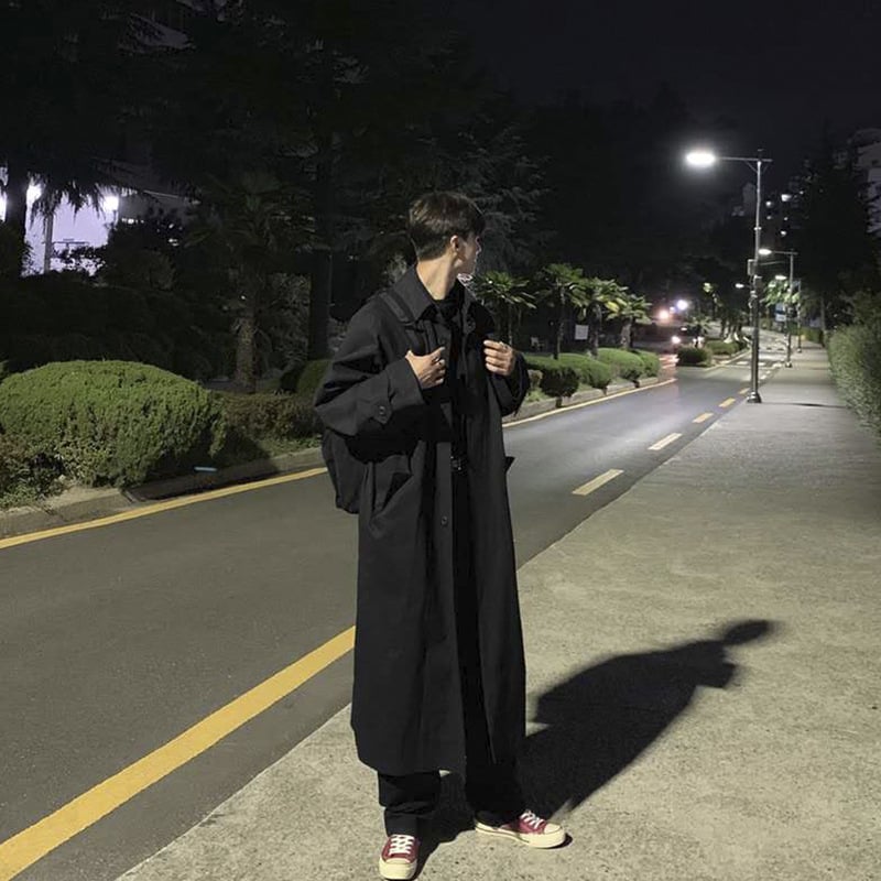 Kórejský štýl, voľný strih kabáta s golierom, zapínanie na jeden rad gombov, 90% bavlna, jeseň