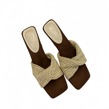 Klinilised sandaalid ühe rihmaga, avatud varvas, ruudukujuline varvas, Korea stiilis • pealne/sisemine: Super Fiber • tald PU • suvi 2025