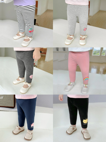 Colanți pentru fetițe, material din bumbac amestec, 92% bumbac, talie medie, primăvară-toamnă, vârstă 1–3 ani