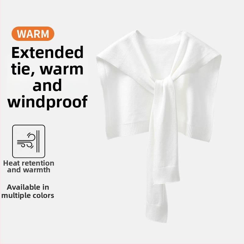 Șal tricotat unisex cu dungi - finisaj decorativ tie-dye, vascoză, pentru primăvară și toamnă