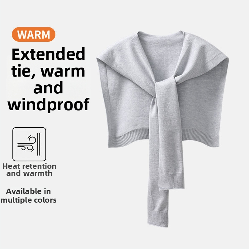 Șal tricotat unisex cu dungi - finisaj decorativ tie-dye, vascoză, pentru primăvară și toamnă