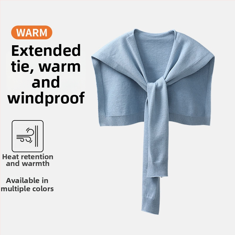 Șal tricotat unisex cu dungi - finisaj decorativ tie-dye, vascoză, pentru primăvară și toamnă