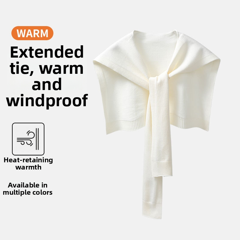 Șal tricotat unisex cu dungi - finisaj decorativ tie-dye, vascoză, pentru primăvară și toamnă