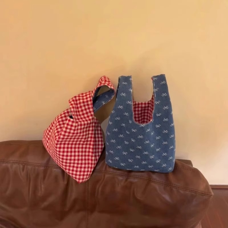 Unisex kanvas bucket-kott denim voodiga ja kahekordsete õlarihmadega