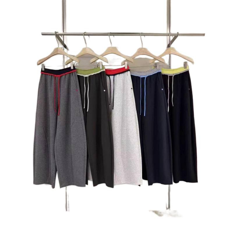 Pantaloni femei cu detalii patchwork, croiți drept, largi, talie înaltă, micro-elastici, toamnă 2025