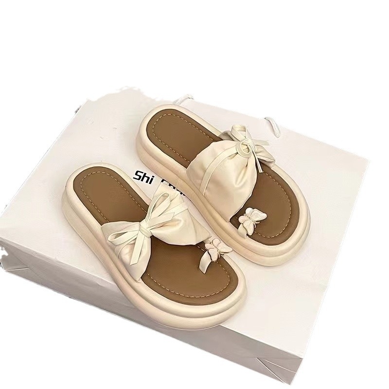 Sandale de damă în stil coreean, PU pe partea superioară, talpă din cauciuc, vârf rotund, vara 2024