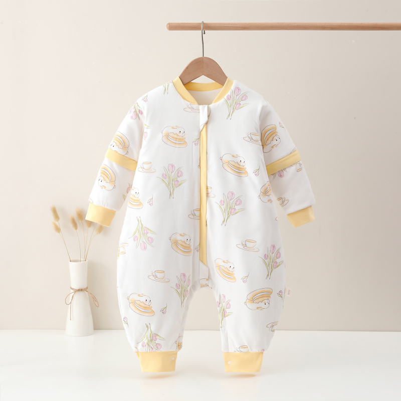 Dječji vreći za spavanje s podijeljenim nogama; vanjski i podstava od čistog pamuka 95%+; punilo space cotton; odvojive rukave; strojno pranje