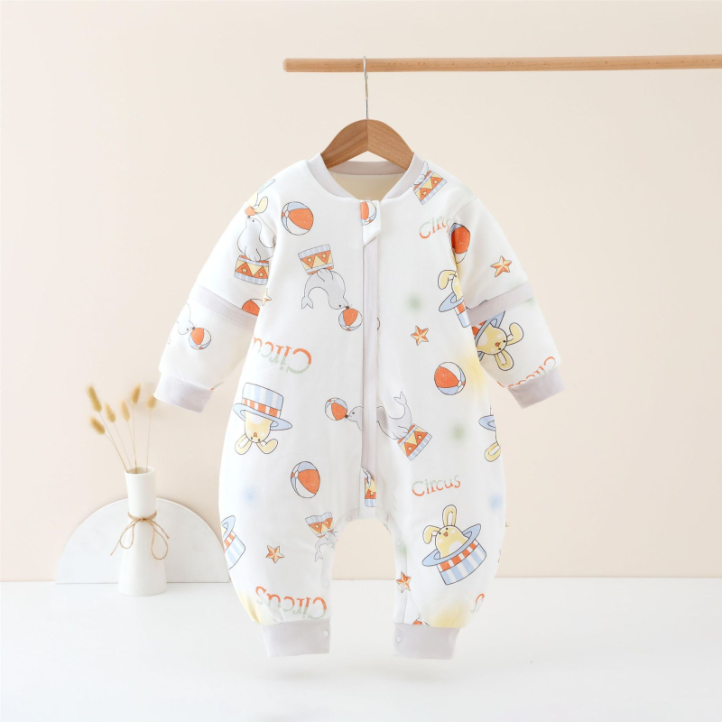 Dječji vreći za spavanje s podijeljenim nogama; vanjski i podstava od čistog pamuka 95%+; punilo space cotton; odvojive rukave; strojno pranje
