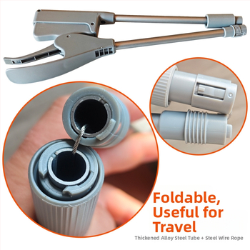 Daugiafunkcinis batų įrankis su ilga rankena ir kilpa — Modelis 20524654, skirtas vyresnio amžiaus žmonėms ir nėščioms moterims