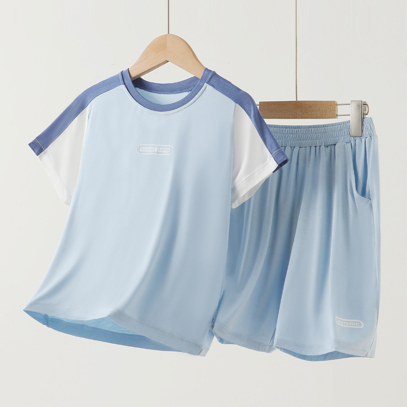 Gyerekeknek szóló hálóruha-szett, modal anyag, koreai stílusú ujjatlan felső, vékony (170g modal; 95% modal, 5% spandex; nedvességelvezető)