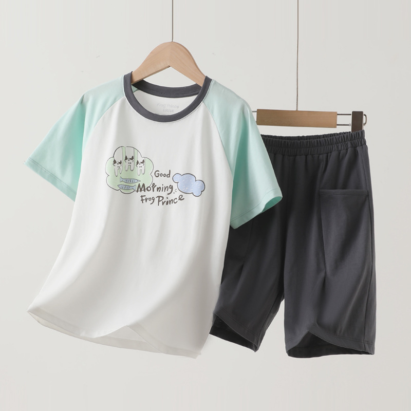 Gyerekeknek szóló hálóruha-szett, modal anyag, koreai stílusú ujjatlan felső, vékony (170g modal; 95% modal, 5% spandex; nedvességelvezető)