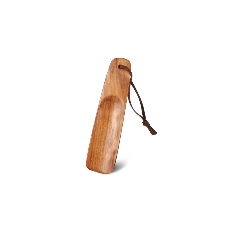 Solid Wood Shoehorn — Home Use, Lazy Shoe-Wearing Tool, Portable Travel Accessory (Model: Solid Wood Shoehorn; Style: Shoehorn; Dimensions: All yards; Suitable seasons: Summer, Winter, Spring, Autumn)