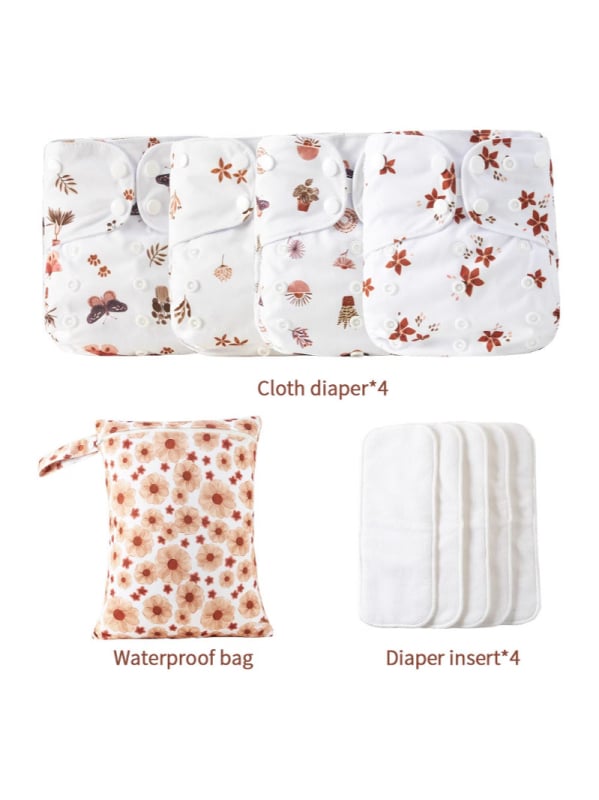 9 vienetų komplektas plokščių vystyklų kūdikiams, poliesteris, tinkamas 1–3 metų amžiaus (3–15 kg)