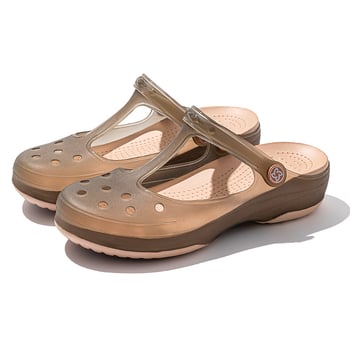 Papuci pentru femei, interior/exterior, antiderapante, talpă EVA și partea superioară EVA, respirante, grosime talpă 1.5–3.5 cm