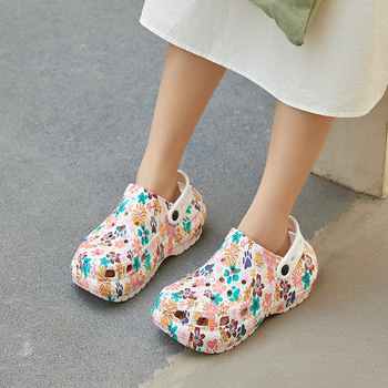 Női EVA Crocs-stílusú papucsok, légáteresztők, zárt orr, 3,5 cm+ vastag talp, injektált EVA konstrukció, mindennapi viselet