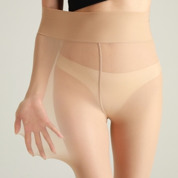 Colanți din nailon catifelat - talie înaltă, subțiri, modelare, uni