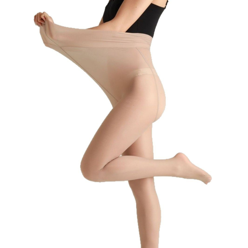 Colanți din nailon catifelat - talie înaltă, subțiri, modelare, uni