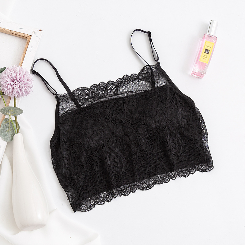 Siidist strapless bustier pitsiga, padi, õhuke kujundatud kauss, prantsuse stiil selja