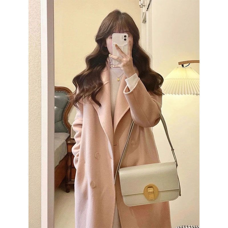 Női chenille kabát, középhosszú, japán–koreai lazító stílus, hosszú ujjú, zsebek és gombok, spandex tartalom alatt 30%