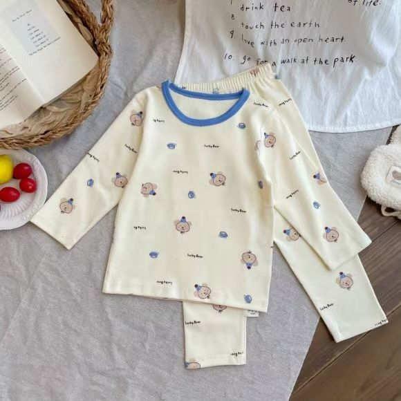 Gyerekeknek melegítő két részes szett, 95% pamut, bolyhosított anyag, uniszex, őszi-téli