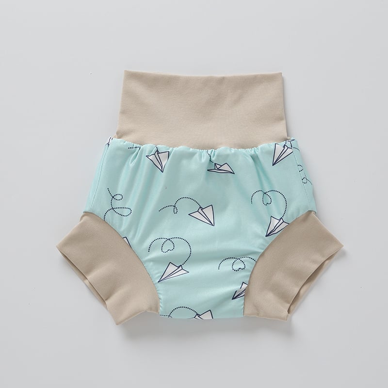 Kūdikių mokomosios treniruočių kelnaitės – 100% medvilnė, plaunamos, nepraleidžia skysčių, 1–3 metų amžiaus (9–14 kg)