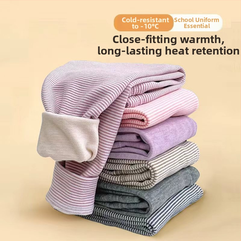 Gyermekek termális hosszú alsónadrágja, uniszex, 77% poliészter gyapjú keverék, alacsony derekú, nyitott ágyéktáj, őszi visehez