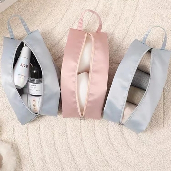 Organizator de călătorie pentru lenjerie și șosete, material satin, multifuncțional, stil geantă