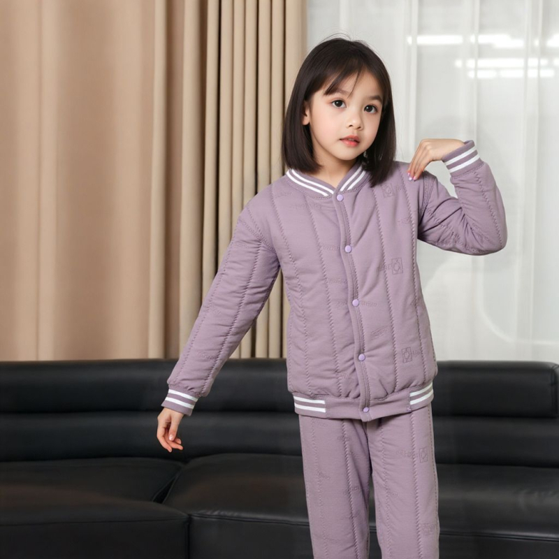 Детска зимна термо горна дреха без качулка, V-образно деколте, унисекс, 90% вълна, зима 2025