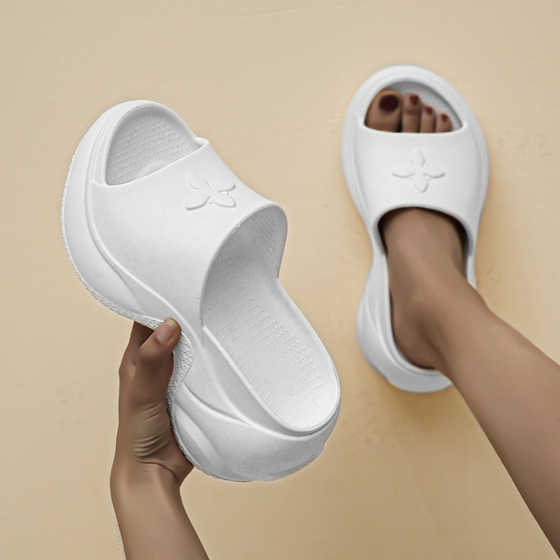 Sandale feminine cu talpă groasă EVA, bretele încrucișate, vârf rotund, toc de 9 cm, vară 2024