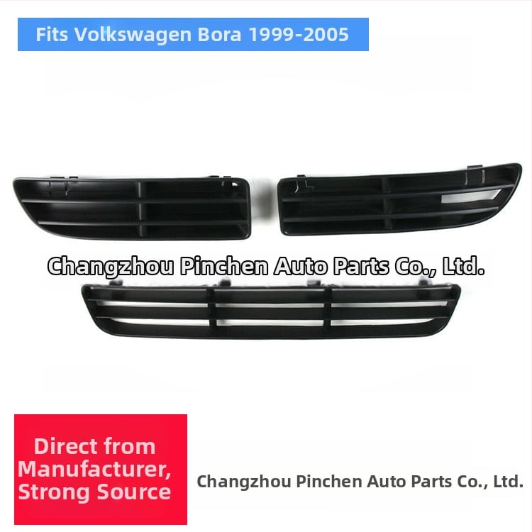 Žemutinė tinklinė grotelė priekinio buferio VW Bora 1999-2005 | Medžiaga: ABS plastikas | Diegimas: buferis | Priedų numeriai: 1J5853677C, 1J5853666C, 1J5853665B | Prekės ženklas: CZPINCHEN